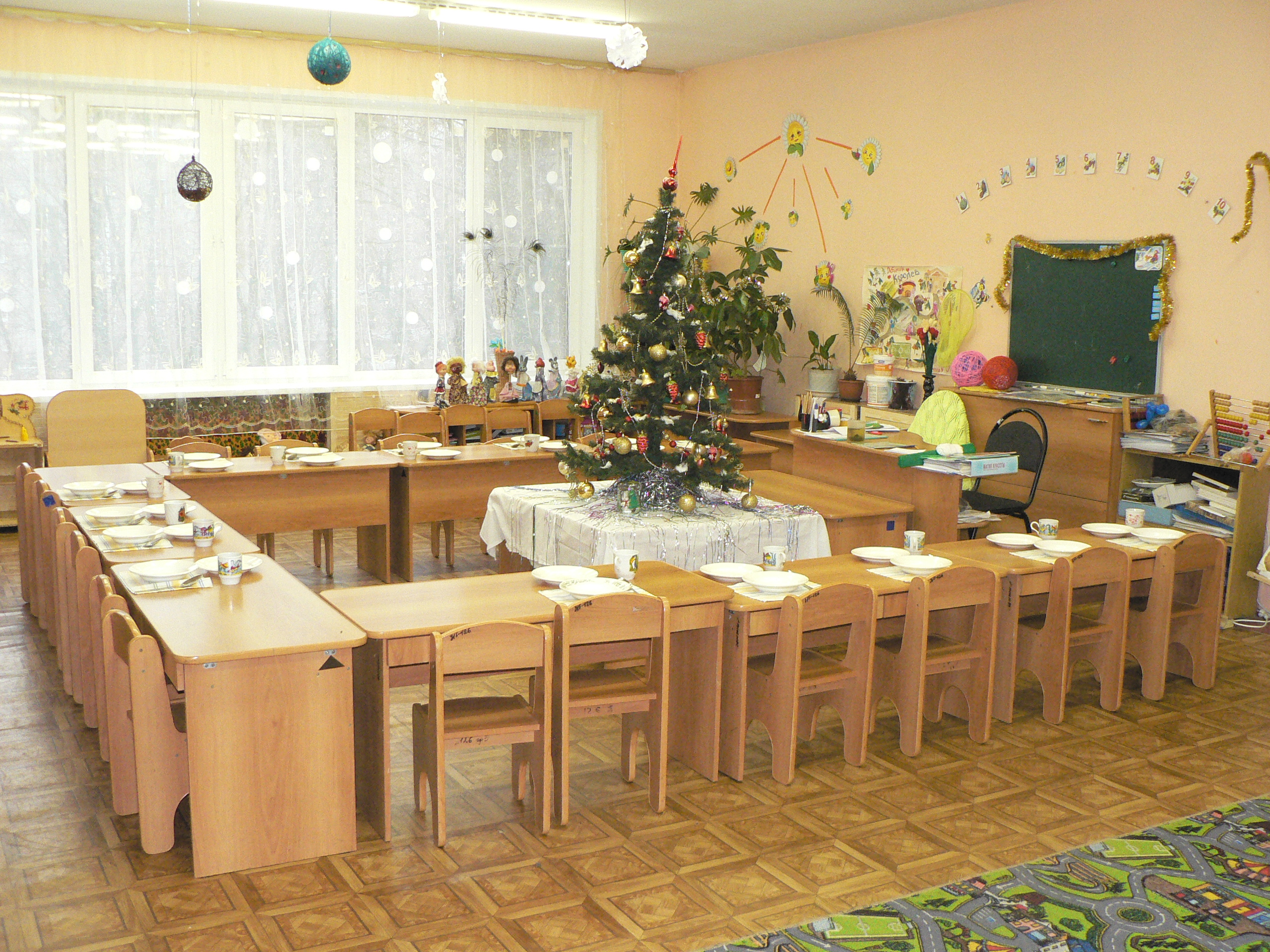 Группа мебели в детском саду по росту